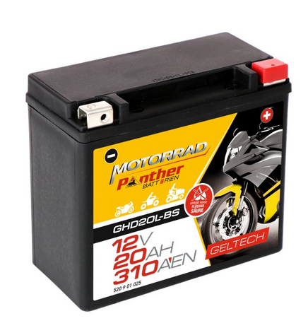 Gelbatterie 520013 Harley Davidson 12V 20AH H 155mm